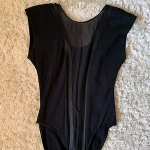 Black Stretch Bodysuit from American Apparel